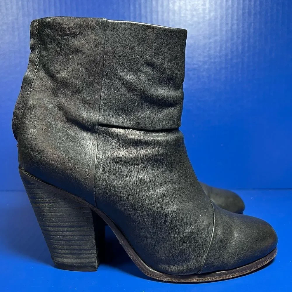 ‎Rag & Bone Womens Newbury Black Leather Booties EU36.5/US6.5